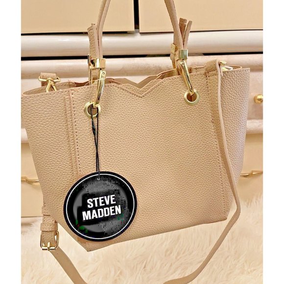 NWT STEVE MADDEN BKARTA SATCHEL CROSSBODY BAG FLORAL BEIGE TIK TOK VIRAL TRENDY - Picture 4 of 7